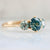 Sea Witch Teal Round Brilliant Cut Montana Sapphire Ring