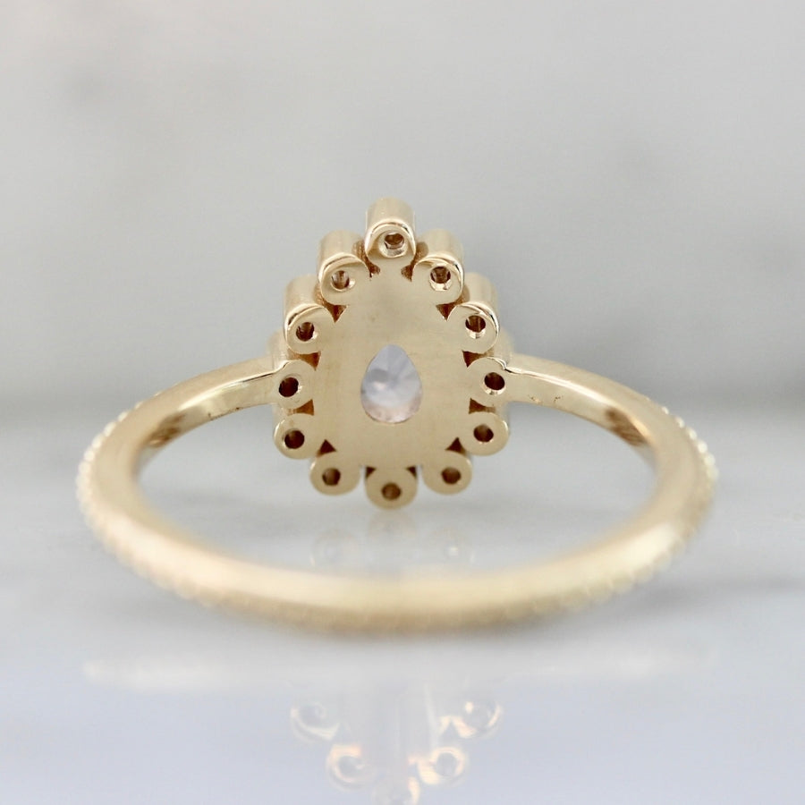 Winslet Lavender Pear Cut Sapphire Ring