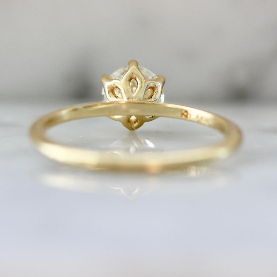 .90 Carat Bella White Old European Cut Diamond Ring