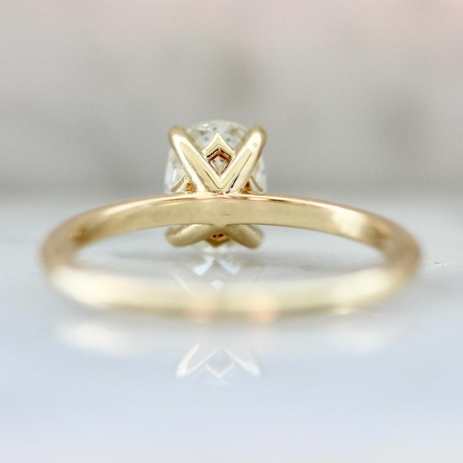 Lunch Money Salt & Pepper Cushion Cut Diamond Ring