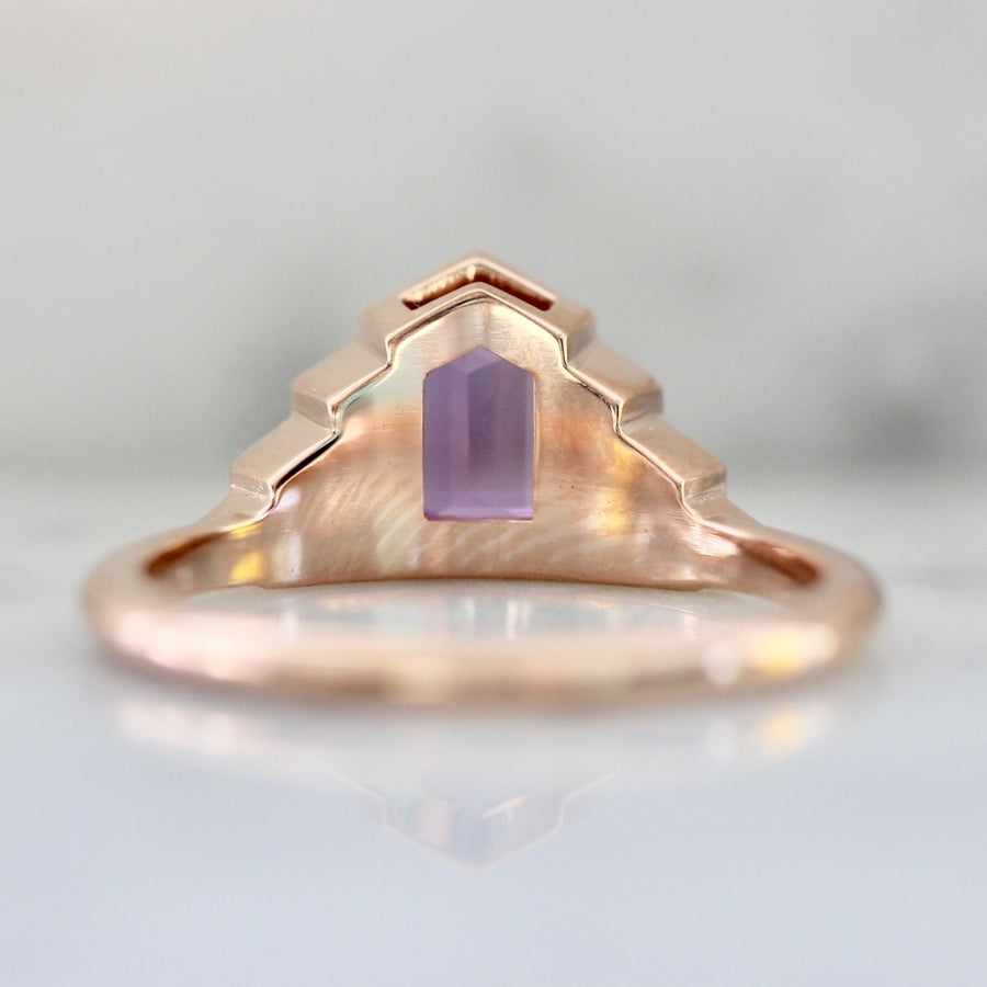 Party At My House Magenta Shield Cut Sapphire Ring