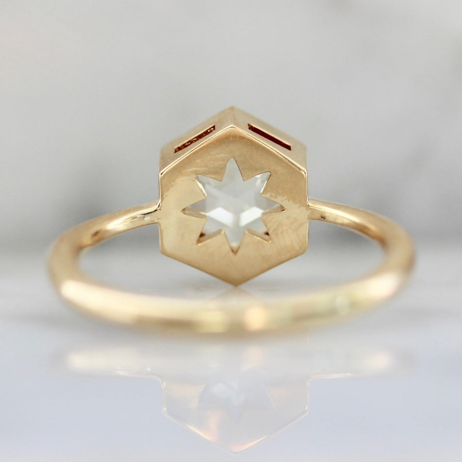 Fair Verona Champagne Hexagon Rose Cut Diamond Ring
