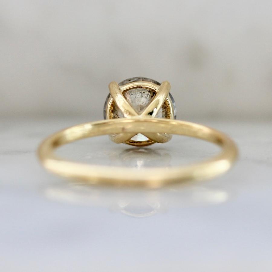 1.83 Carat Stella Salt & Pepper Round Brilliant Cut Diamond Ring