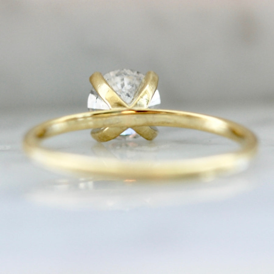 1.02 Carat Stella Salt & Pepper Round Brilliant Cut Diamond Ring