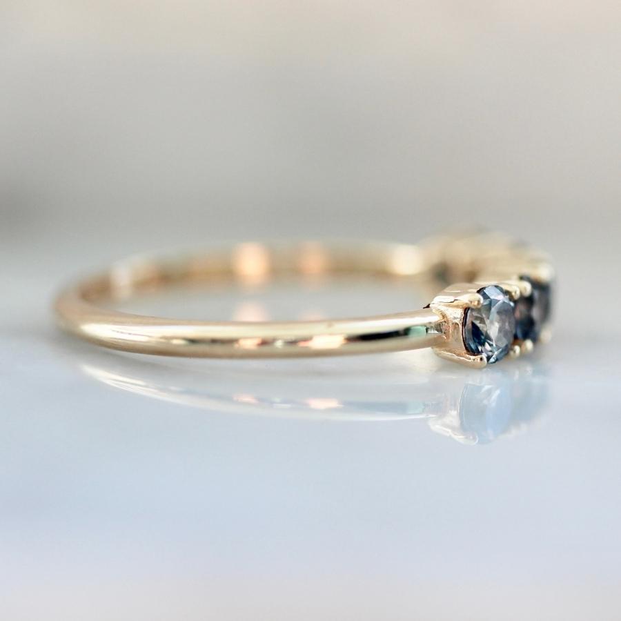 Requiem Teal Round Brilliant Cut Spinel Band