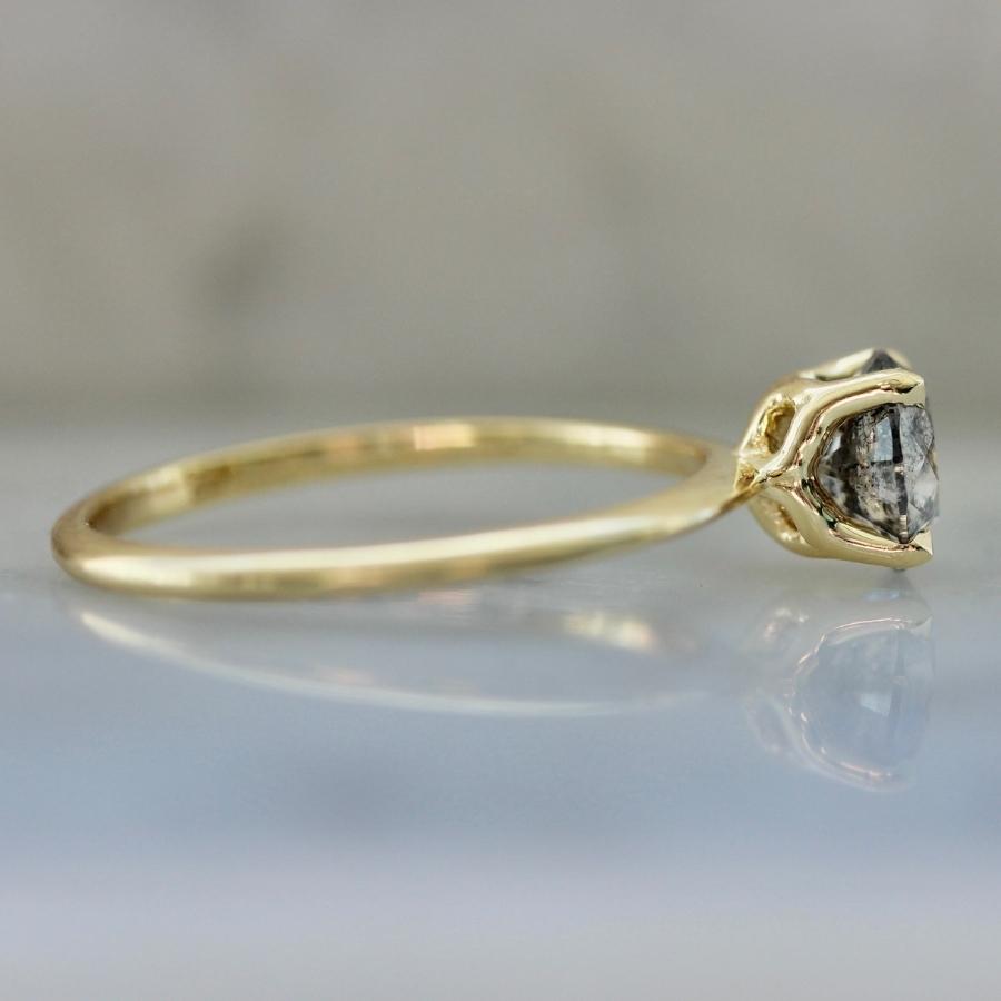 1.02 Carat Bella Salt & Pepper Round Brilliant Cut Diamond Ring