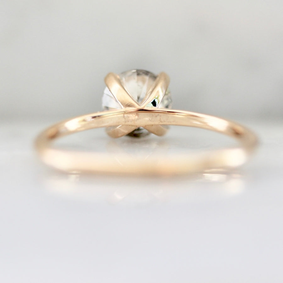 1.08 Carat Stella Salt & Pepper Round Brilliant Cut Diamond Ring