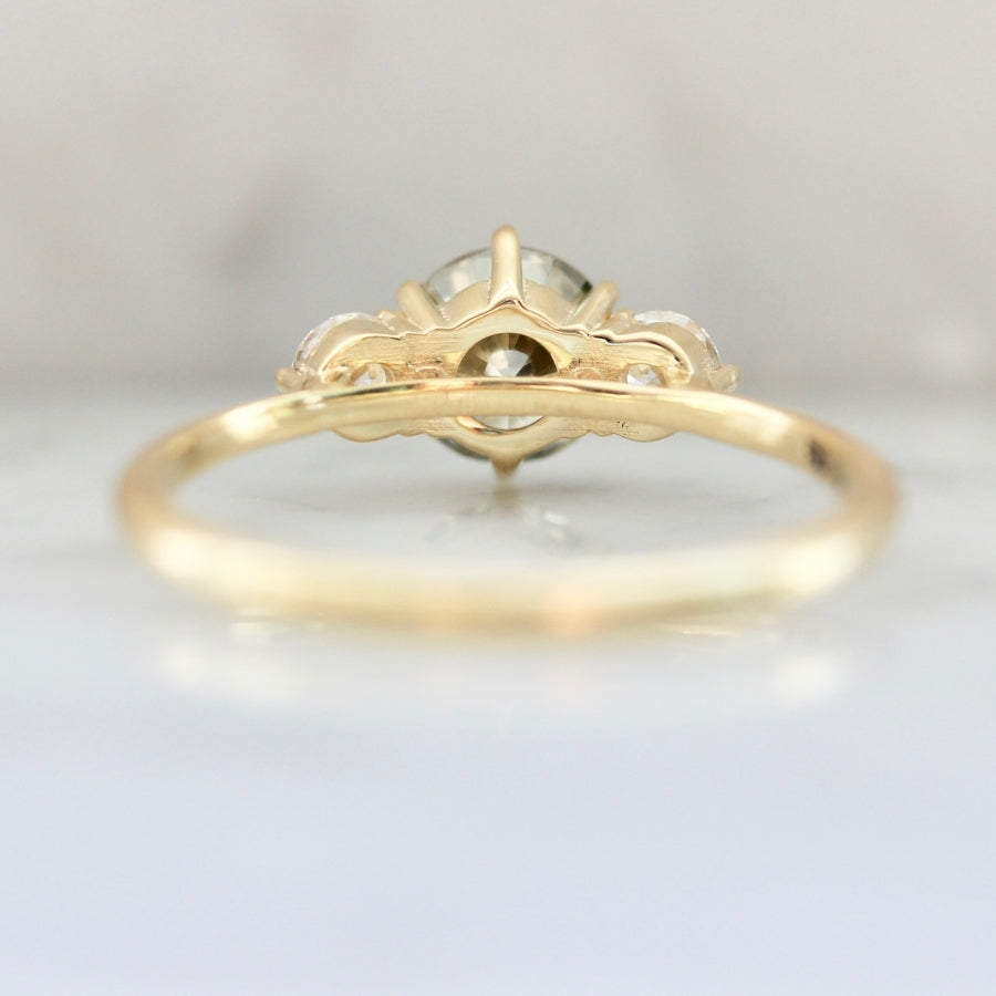 Golden Hour Champagne Round Brilliant Cut Diamond Ring