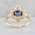 Leota Cobalt Blue Cushion Cut Sapphire Ring