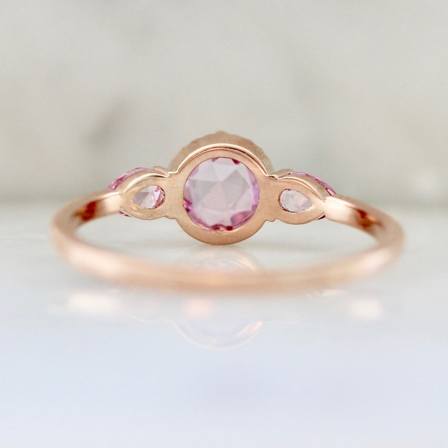 
            Sugar Rush Pink Round Rose Cut Sapphire Ring