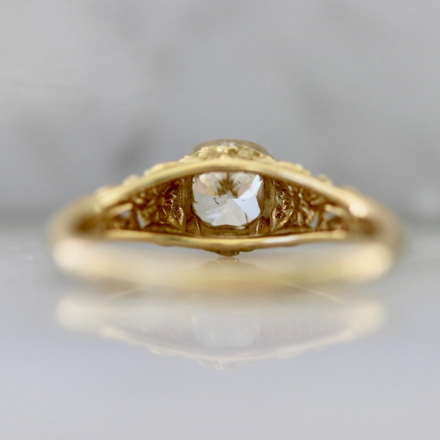 Bellis Cushion Cut Diamond Ring in Yellow Gold