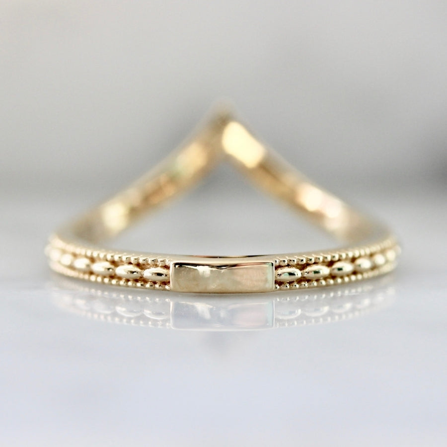 Wild Heart Milgrain Chevron Band