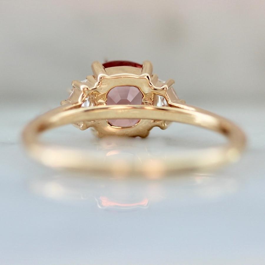 Magic Hour Pink Cushion Cut Tourmaline Ring
