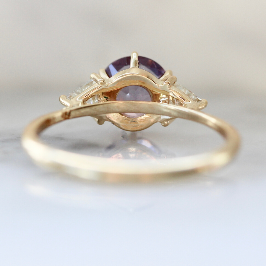 Lucia Purple Spinel and Diamond Ring