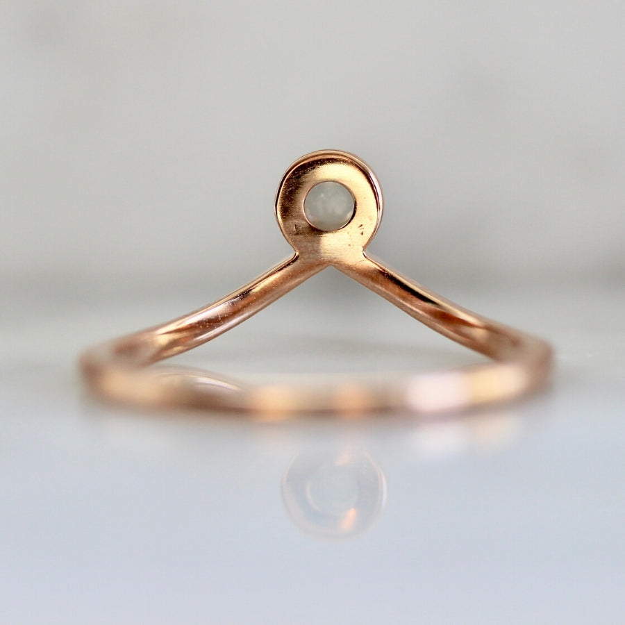 El Dorado Grey Round Rose Cut Diamond Stacking Ring