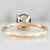 1.58 Carat Stella Bi-Color Blue-Green Round Cut Sapphire Ring in Peach Gold