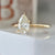 Pirouette Champagne Pear Cut Diamond Ring