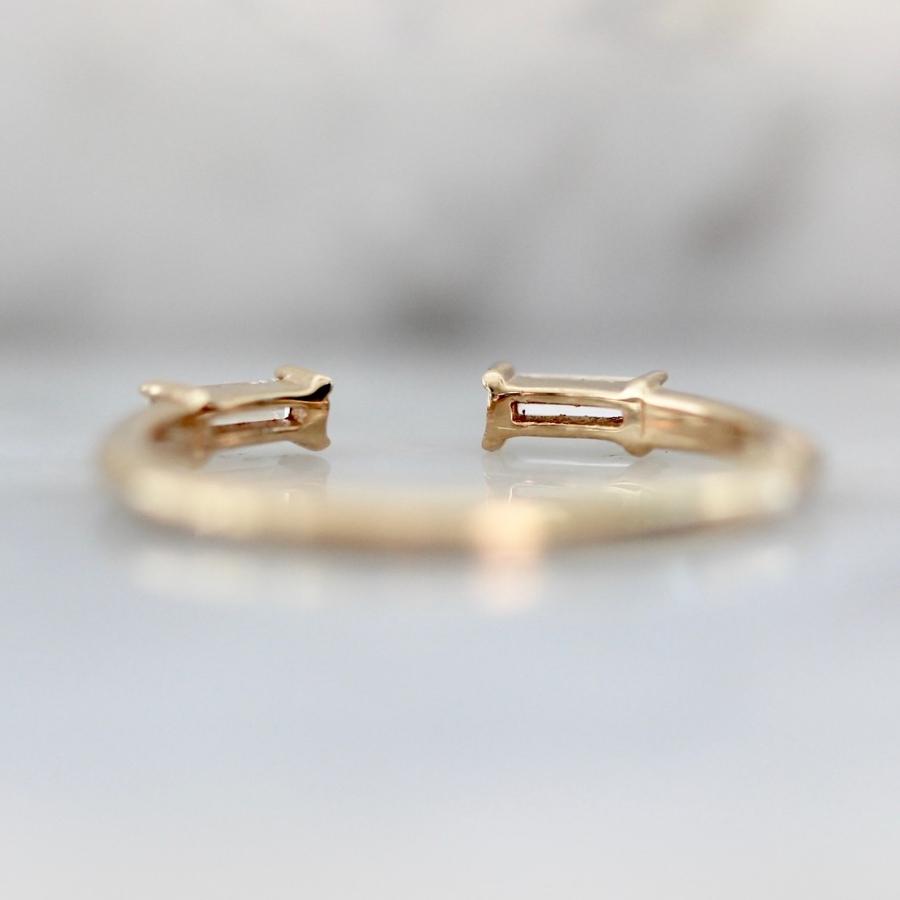 Baguette Open Cuff Diamond Band