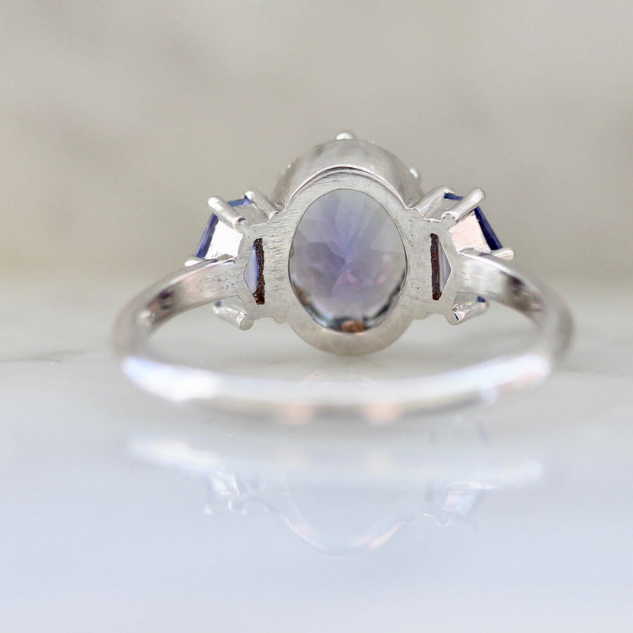 Vienna Three Stone Tanzanite Ring