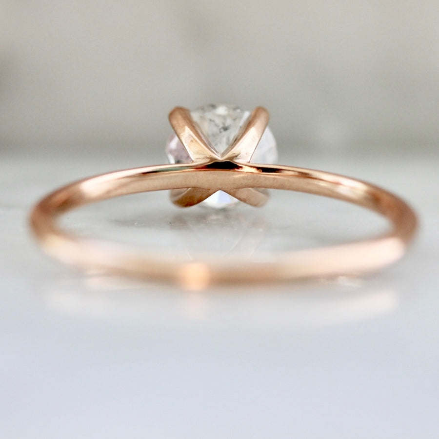 .74 Carat Stella Salt & Pepper Round Brilliant Cut Diamond Ring