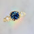 Glory Days Blue-Green Square Radiant Cut Sapphire Ring