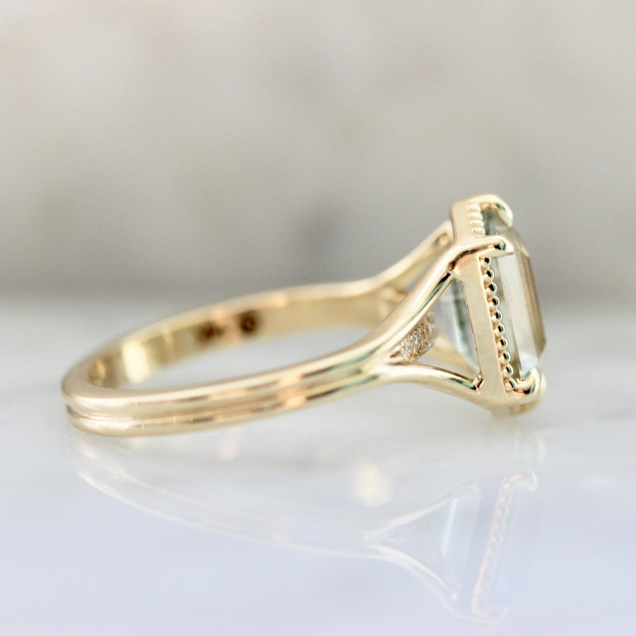 Mint To Be Hexagon Cut Sapphire Ring