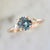 Esme Blue Round Brilliant Cut Spinel Ring in Rose Gold