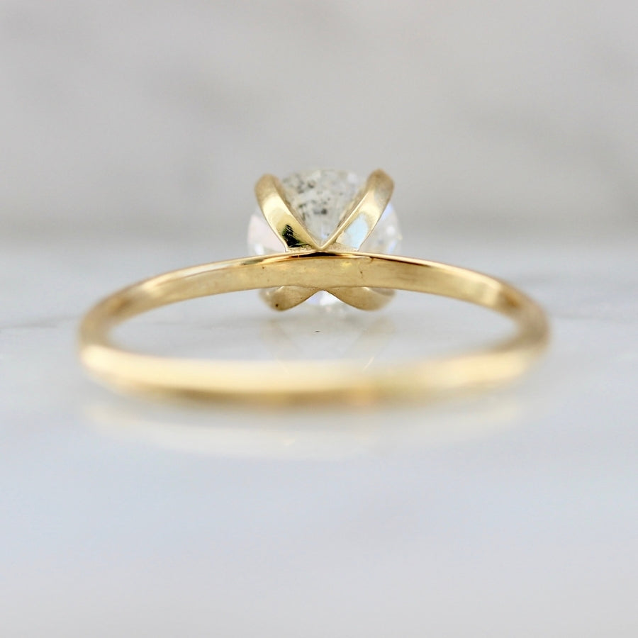 1.07 Carat Stella Icey Salt & Pepper Round Brilliant Cut Diamond Ring