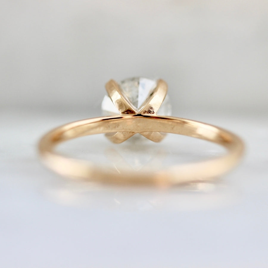 1.33 Carat Stella Salt & Pepper Round Brilliant Cut Diamond Ring