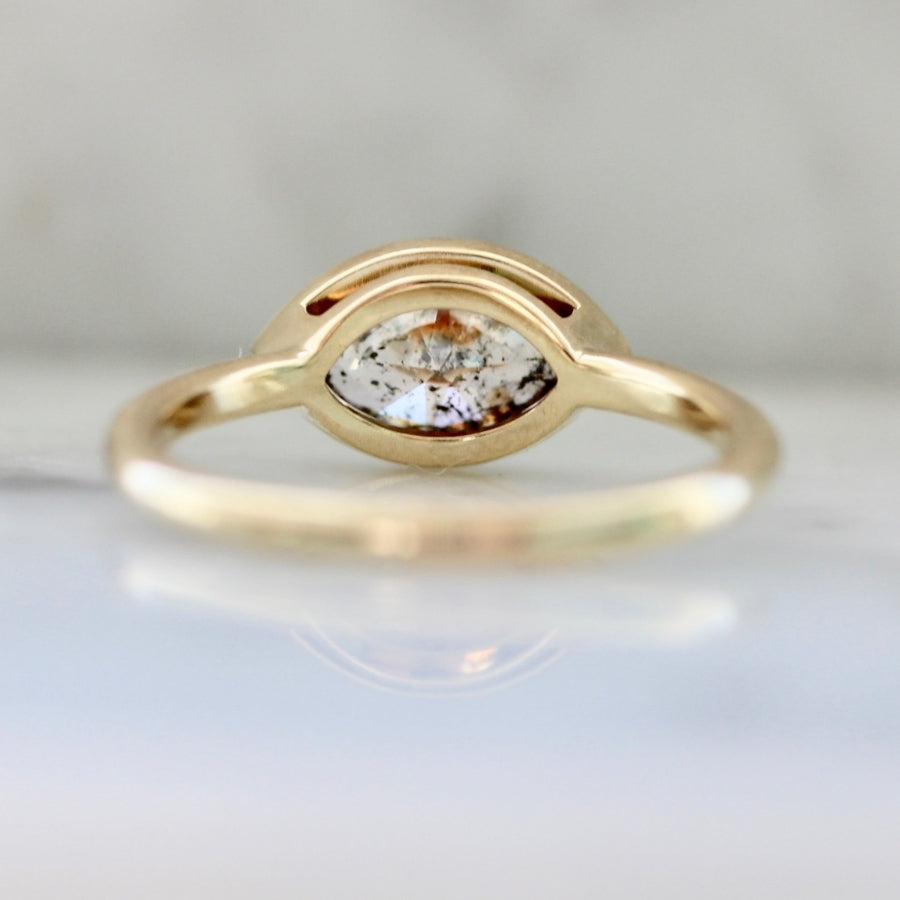 Kismet Salt & Pepper Marquise Cut Diamond Ring