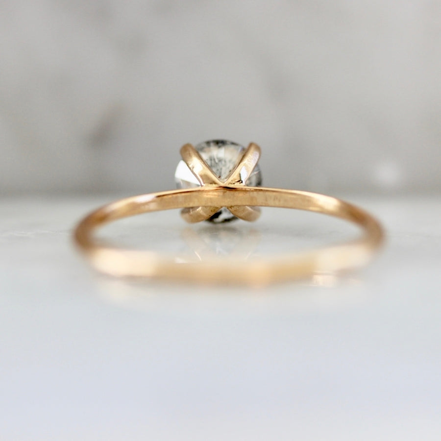 .78 Carat Stella Salt & Pepper Round Brilliant Cut Diamond Ring