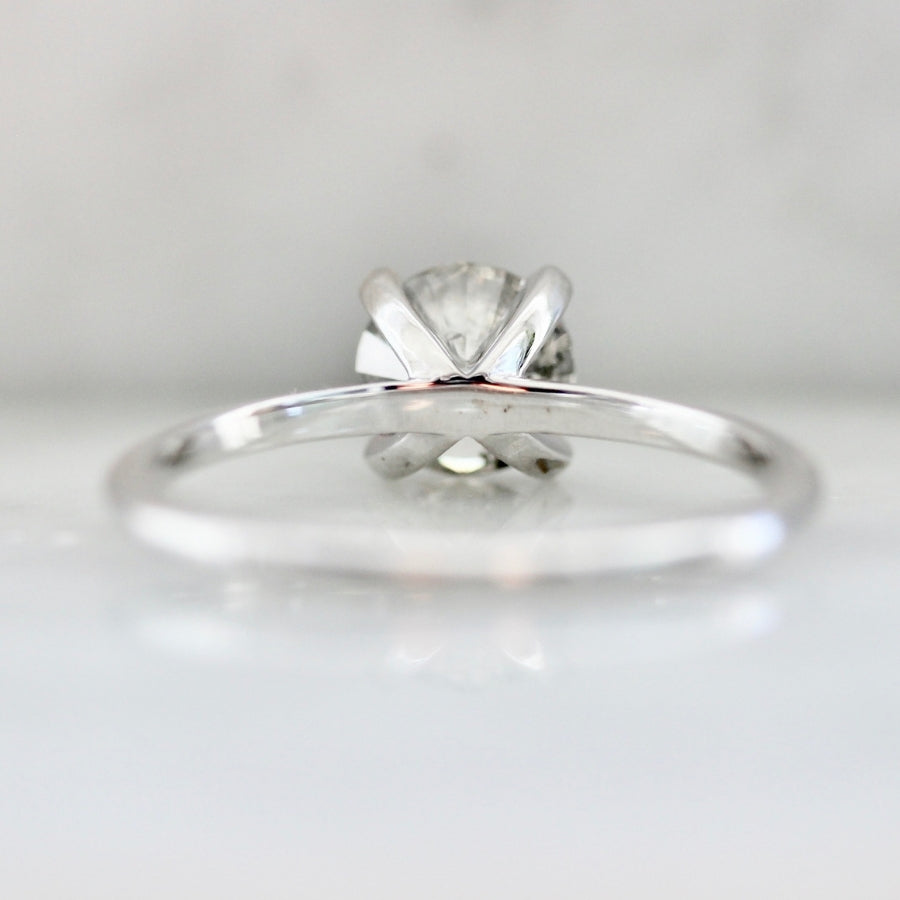 1.03 Carat Stella Salt & Pepper Round Brilliant Cut Diamond Ring