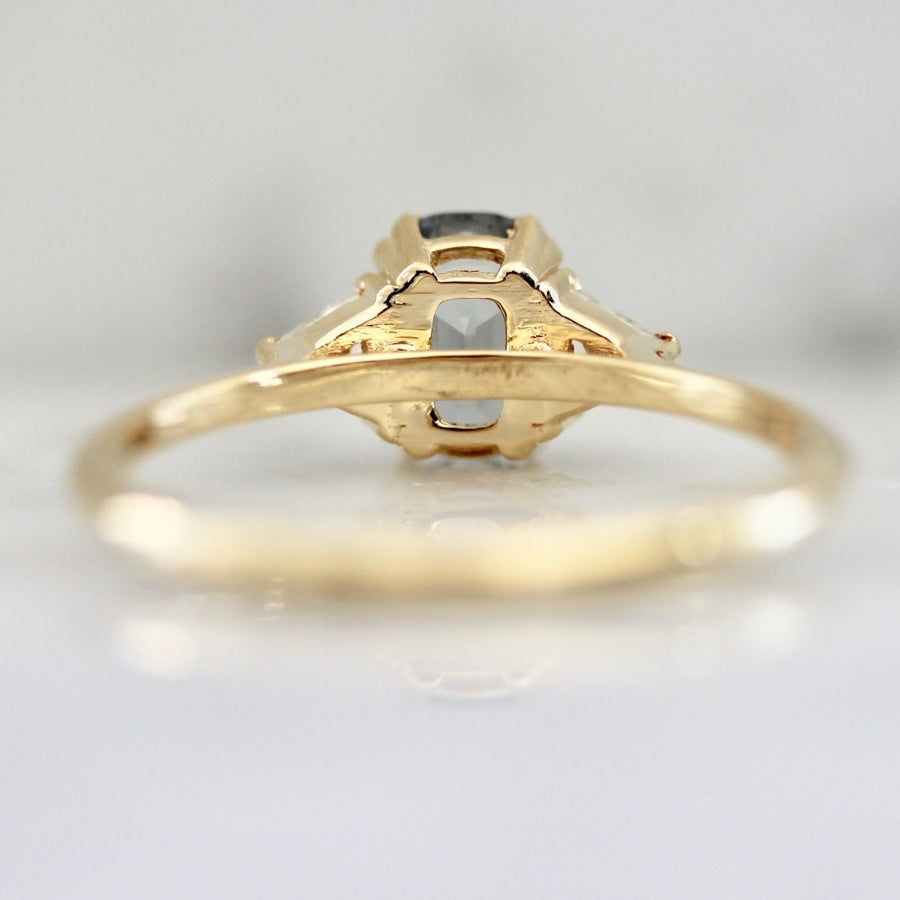 Utopia Silver-Teal Cushion Cut Spinel Ring