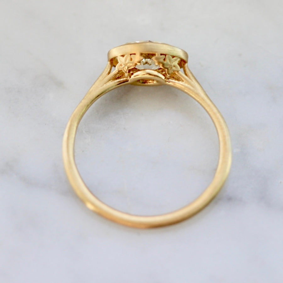 Spring Beauty Champagne Oval Cut Diamond Ring