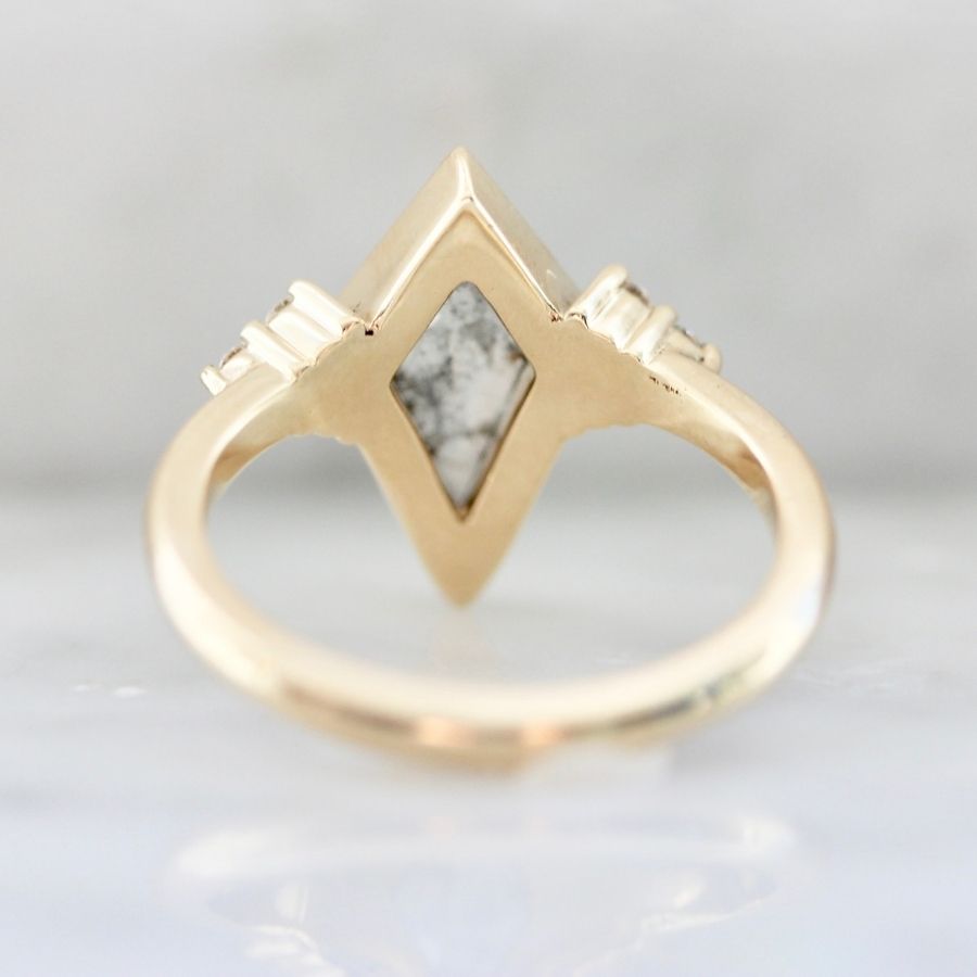 Witching Hour Salt & Pepper Kite Rose Cut Diamond Ring