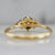 Vesper Three Stone Salt & Pepper Diamond Ring in Yellow Gold