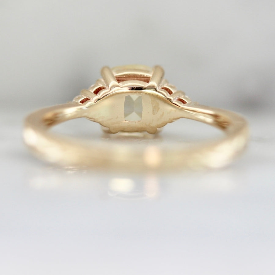 Daybreak Yellow Cushion Cut Sapphire Ring