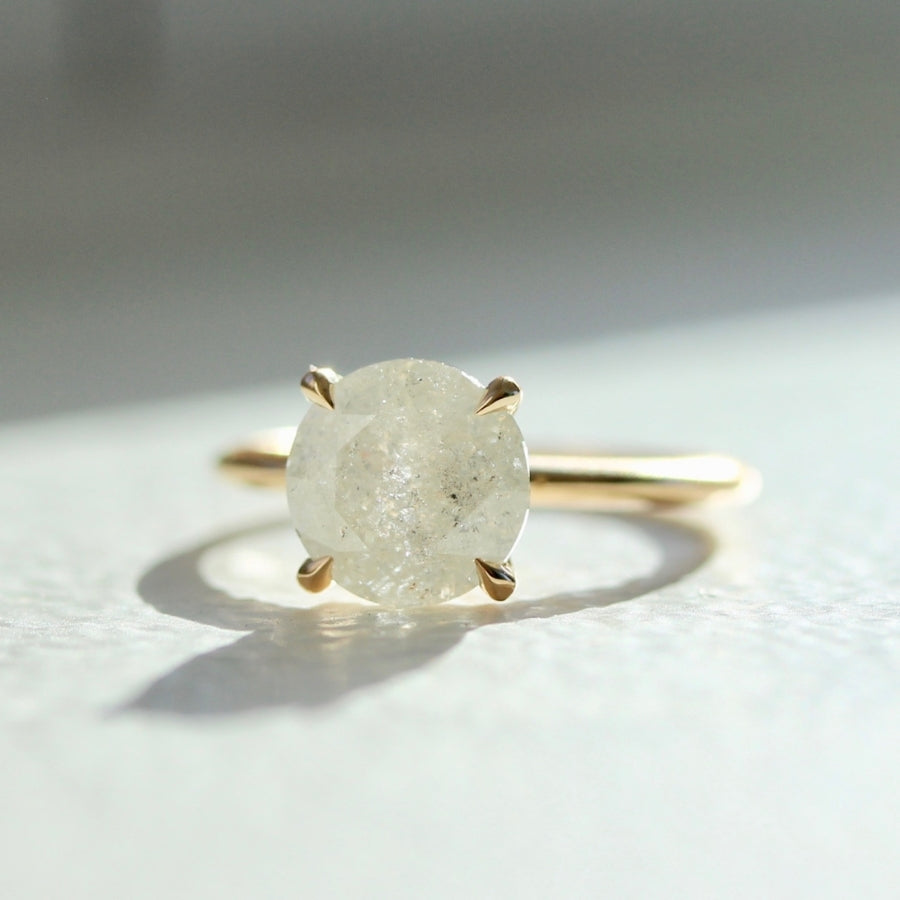 Moonflower 3.00 Carat Icey Round Brilliant Cut Diamond Ring