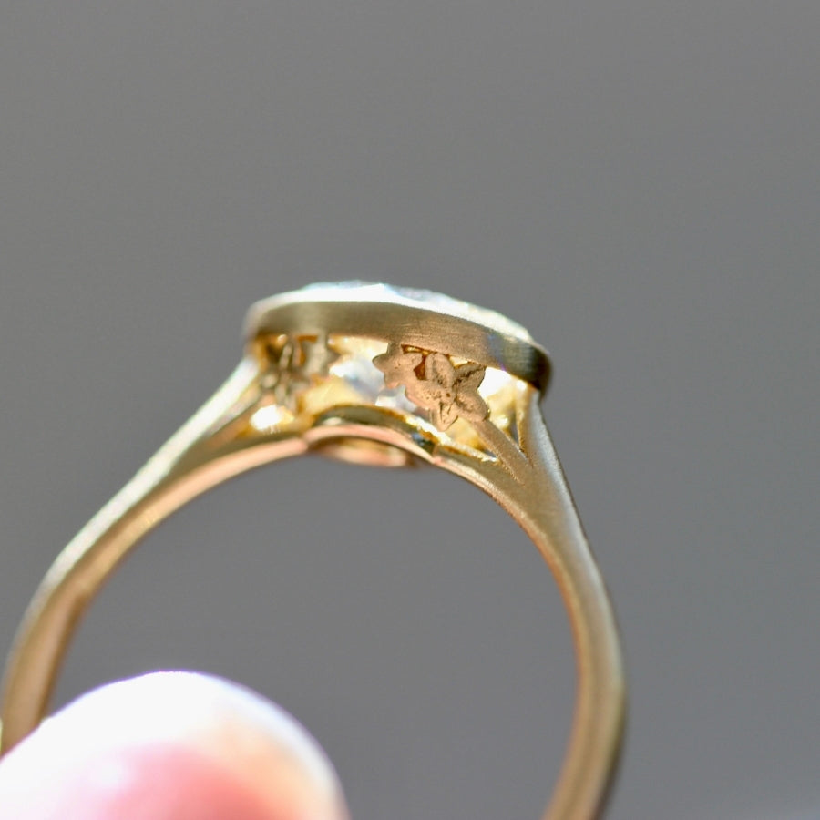 Spring Beauty Champagne Oval Cut Diamond Ring