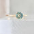 .98 Carat Stella Round Brilliant Cut Montana Sapphire Ring