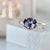 Leia Lavender Oval Cut Spinel Ring in Rose Gold