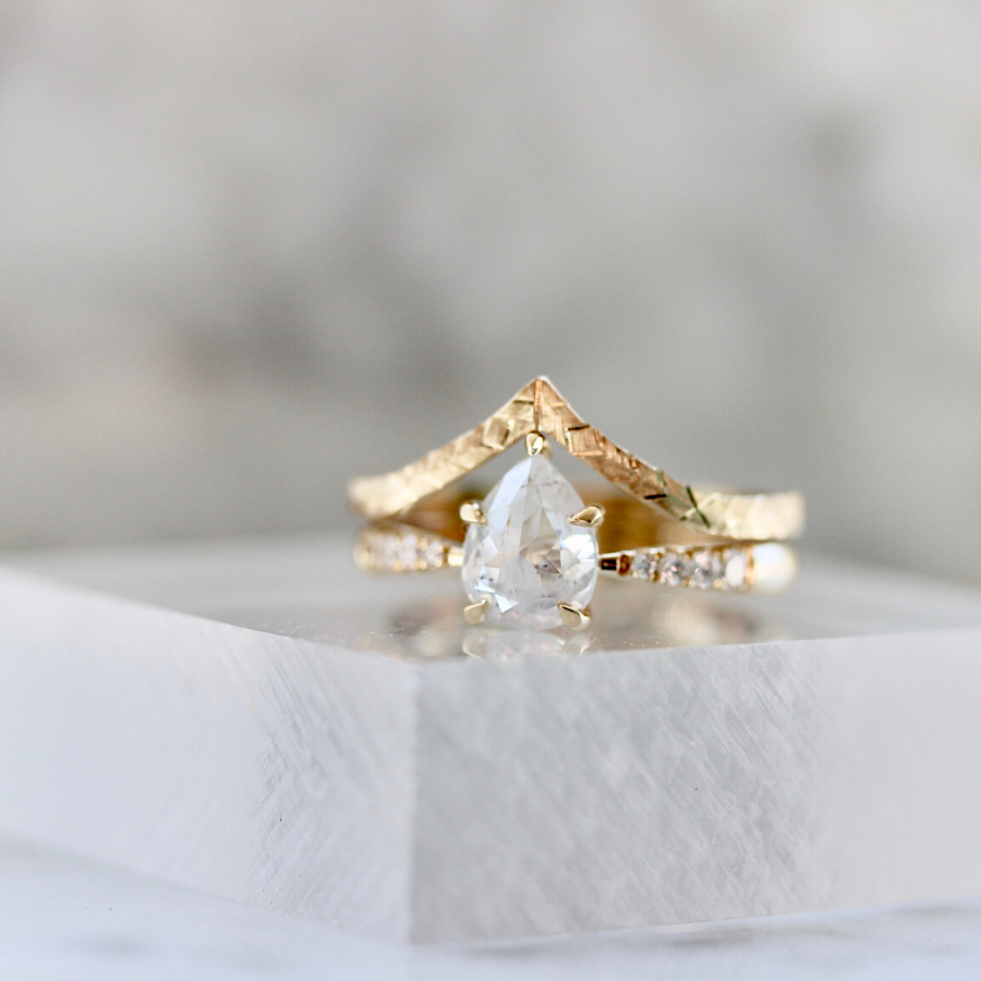 Lumos Icey Pear Cut Diamond Ring