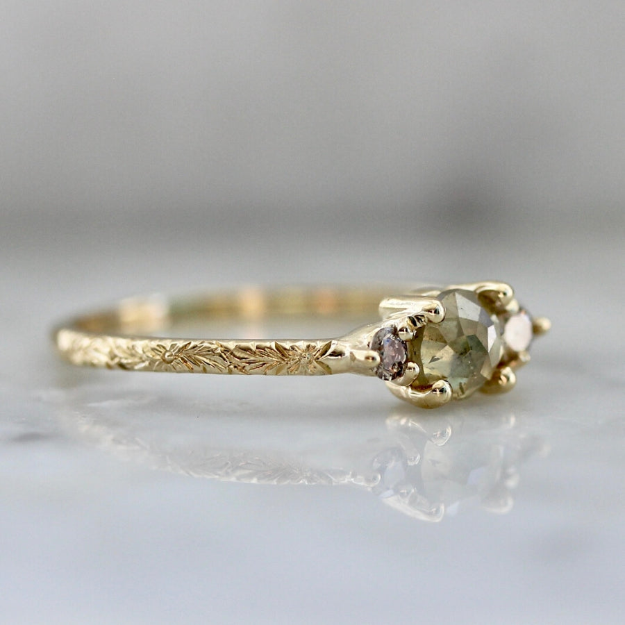 White gold matching Kendal design rustic hammered wedding ring set - f –  Cumbrian Designs
