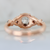Piper Oval Salt & Pepper Rose Cut Diamond Ring in Rose Gold