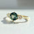 Watermelon Sugar Green Round Brilliant Cut Sapphire & Diamond Trilogy Ring