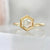 Fair Verona Champagne Hexagon Rose Cut Diamond Ring