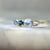 Harmony Blue Ombré Round Brilliant & Pear Cut Sapphire Ring
