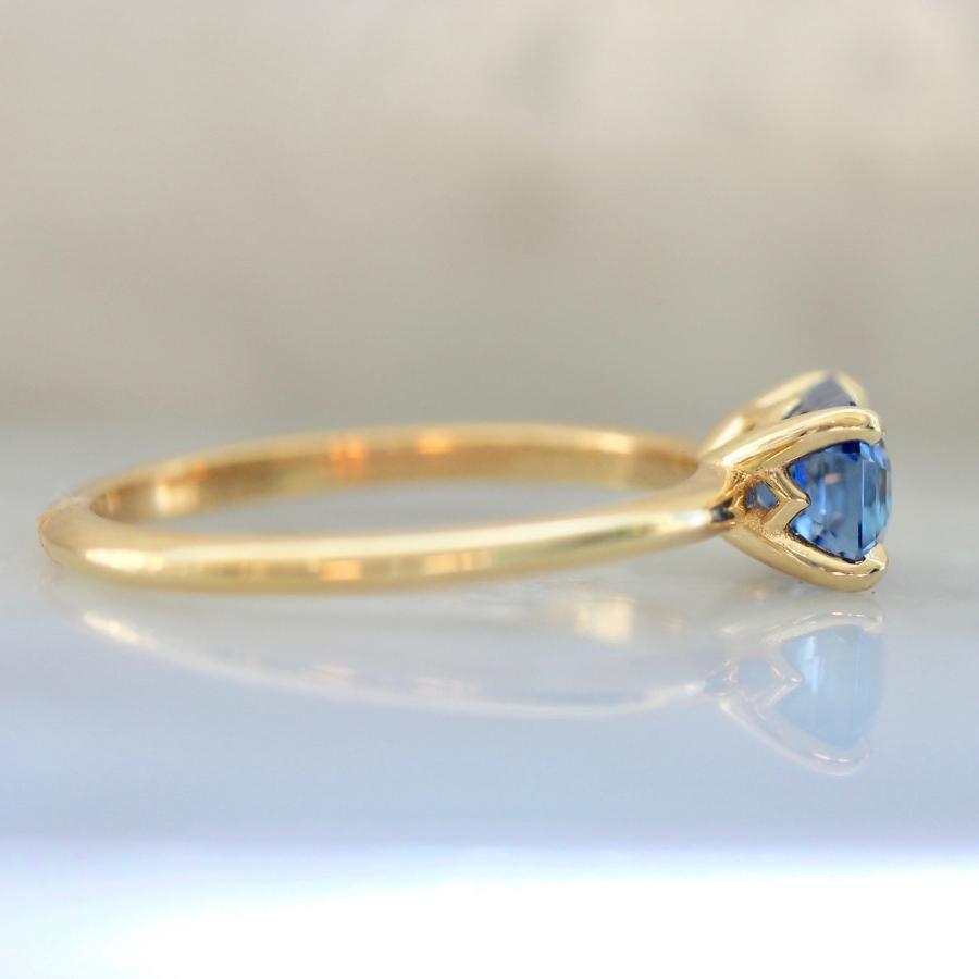 Sunrise Bay Blue Emerald Cut Ceylon Sapphire Ring