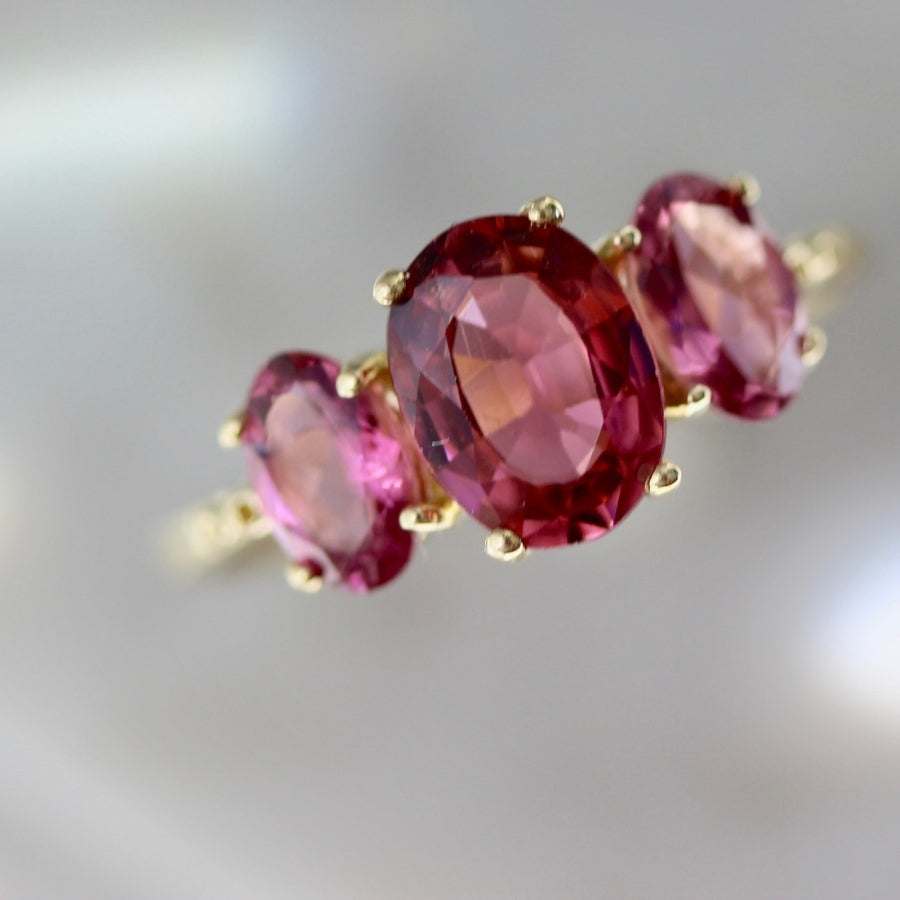 Oval the Moon Pink Tourmaline Ring