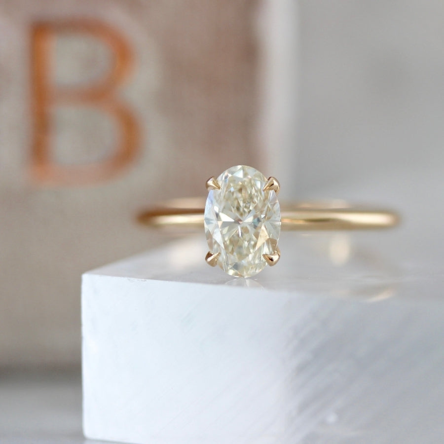 Reims Champagne Oval Cut Diamond Ring